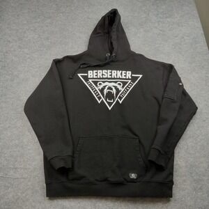 Grimfrost Berserker Hoodie Mens XL Black 100% Organic Cotton Viking Sweatshirt